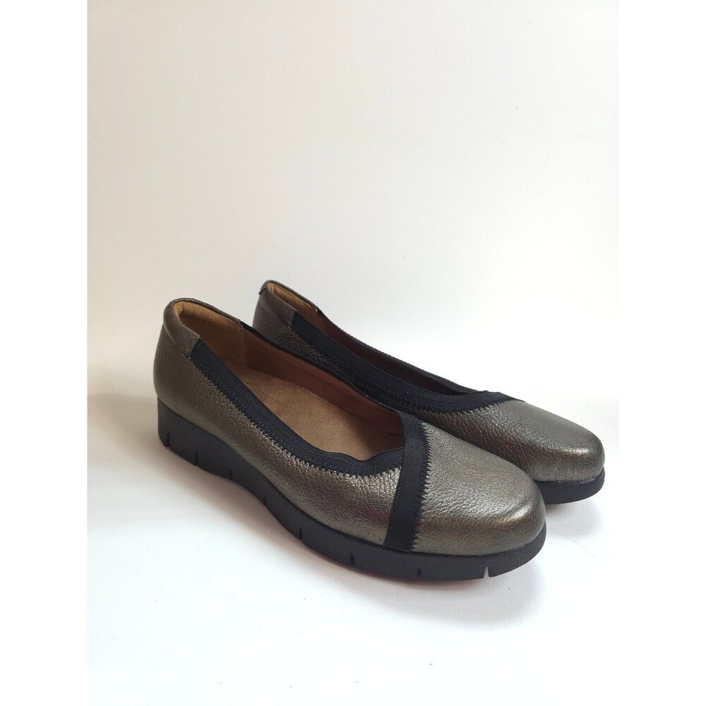 Clarks Artisan Daelyn Hill Metallic Leather Wedge shoes Women Bronze Size US 7.5